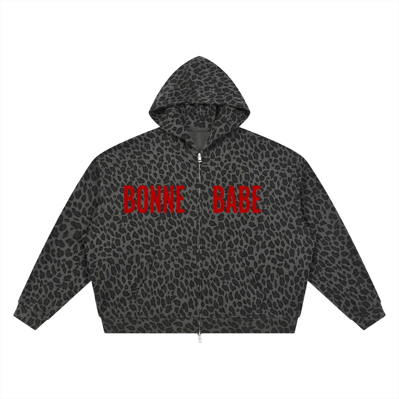 Leopard Bonne Babe Full Zip Hoodie